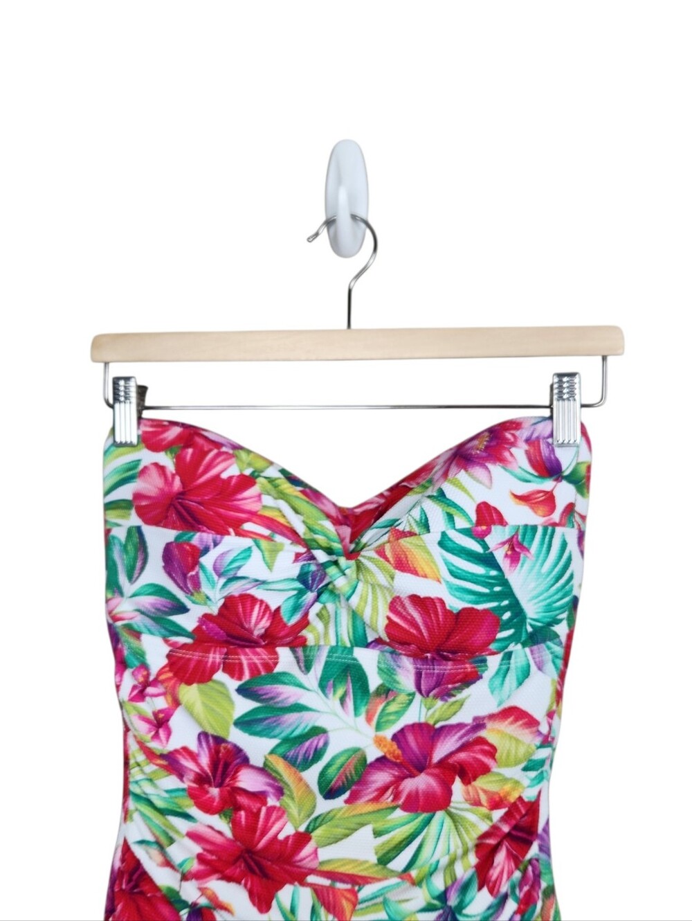 Tommy Bahama Island Cays Fiesta Bandeau One Piece Floral Swimsuit Womens Size 14 - Picture 3 of 16
